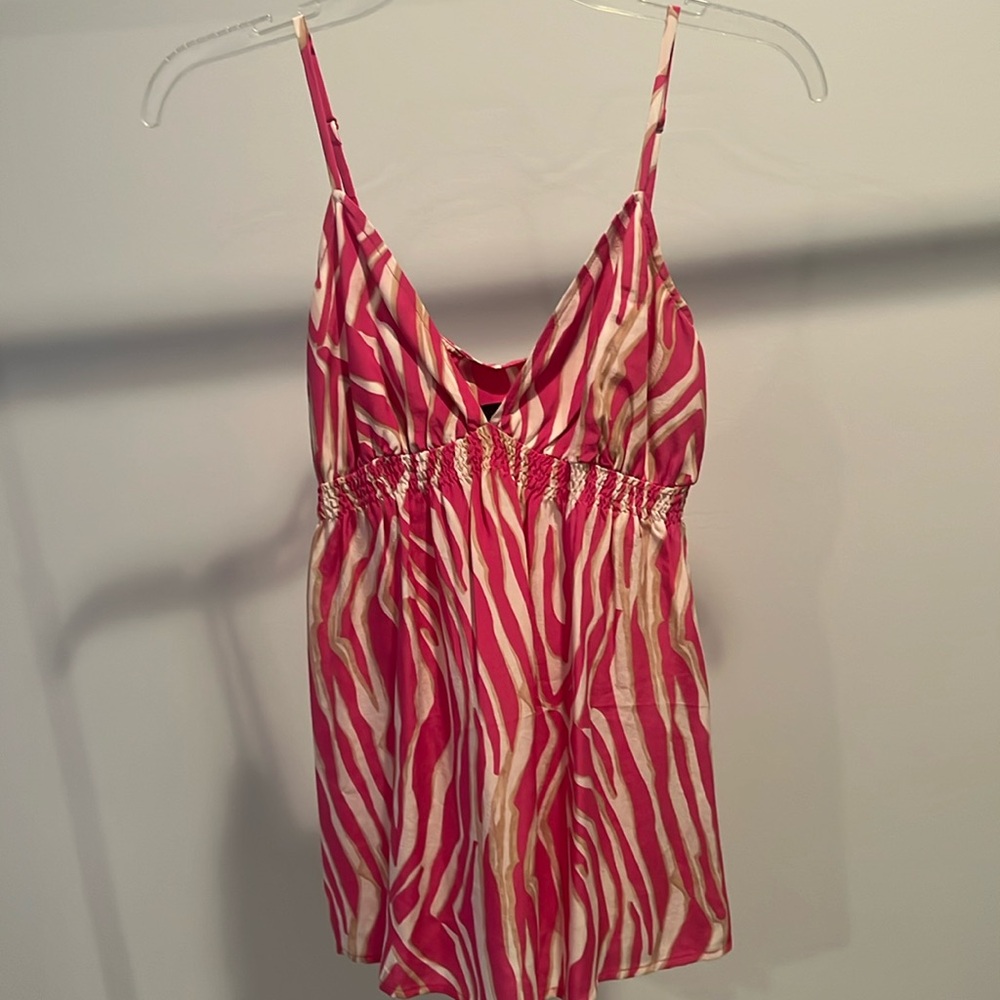 Pink wave Print Top